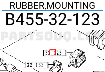 Mazda B45532123 RUBBER,MOUNTING