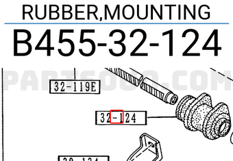 Mazda B45532124 RUBBER,MOUNTING