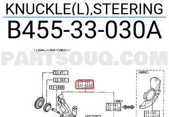 Mazda B45533030A KNUCKLE(L),STEERING