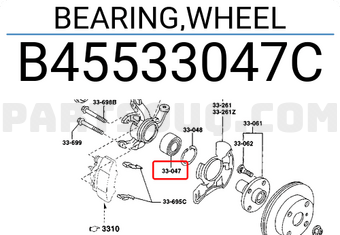 Mazda B45533047C BEARING,WHEEL