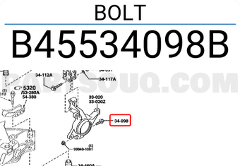 Mazda B45534098B BOLT