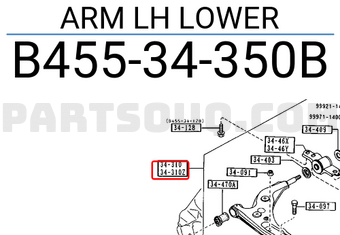 Mazda B45534350B ARM LH LOWER