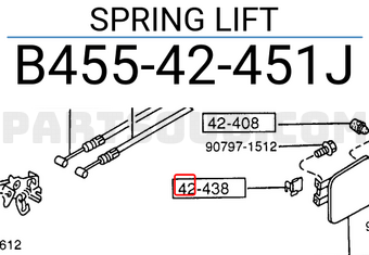 Mazda B45542451J SPRING LIFT