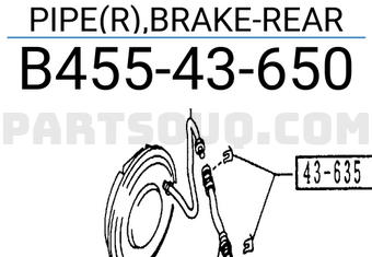 Mazda B45543650 PIPE(R),BRAKE-REAR