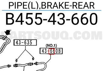 Mazda B45543660 PIPE(L),BRAKE-REAR