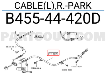 Mazda B45544420D CABLE(L),R.-PARK