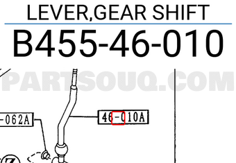 Mazda B45546010 LEVER,GEAR SHIFT