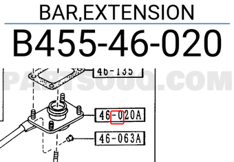 Mazda B45546020 BAR,EXTENSION