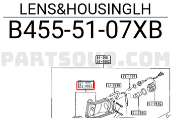 Mazda B4555107XB LENS&HOUSINGLH