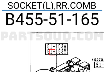Mazda B45551165 SOCKET(L),RR.COMB