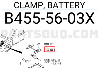 Mazda B4555603X CLAMP, BATTERY