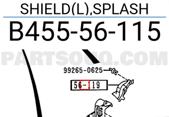 Mazda B45556115 SHIELD(L),SPLASH