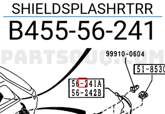Mazda B45556241 SHIELDSPLASHRTRR