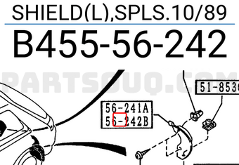 Mazda B45556242 SHIELD(L),SPLS.10/89
