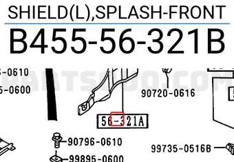 Mazda B45556321B SHIELD(L),SPLASH-FRONT