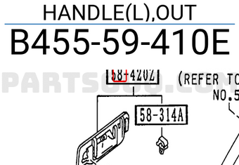 Mazda B45559410E HANDLE(L),OUT