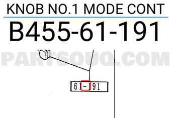Mazda B45561191 KNOB NO.1 MODE CONT