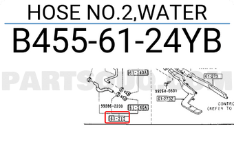 Mazda B4556124YB HOSE NO.2,WATER
