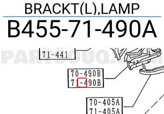 Mazda B45571490A BRACKT(L),LAMP