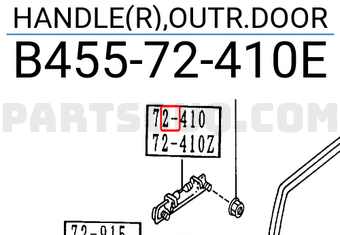 Mazda B45572410E HANDLE(R),OUTR.DOOR