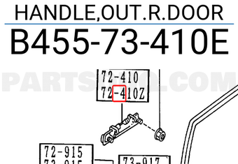 Mazda B45573410E HANDLE,OUT.R.DOOR