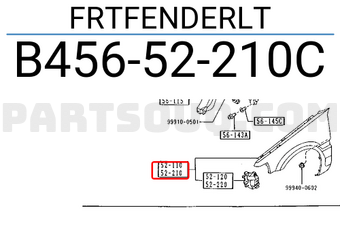 Mazda B45652210C FRTFENDERLT