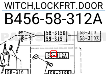 Mazda B45658312A WITCH,LOCKFRT.DOOR