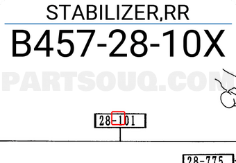 Mazda B4572810X STABILIZER,RR