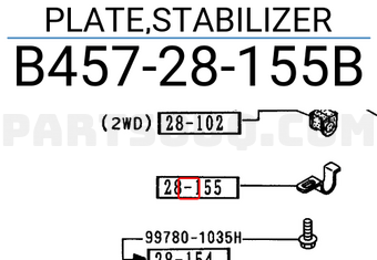 Mazda B45728155B PLATE,STABILIZER