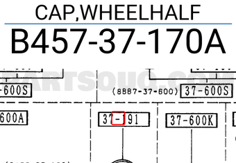 Mazda B45737170A CAP,WHEELHALF