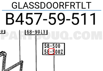 Mazda B45759511 GLASSDOORFRTLT