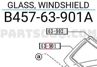 Mazda B45763901A GLASS, WINDSHIELD