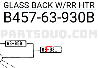 Mazda B45763930B GLASS BACK W/RR HTR