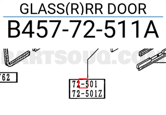 Mazda B45772511A GLASS(R)RR DOOR