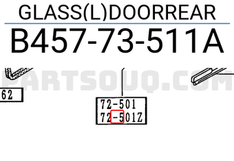 Mazda B45773511A GLASS(L)DOORREAR