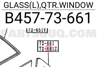 Mazda B45773661 GLASS(L),QTR.WINDOW