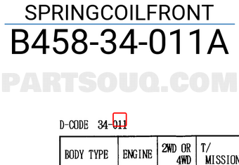 Mazda B45834011A SPRINGCOILFRONT