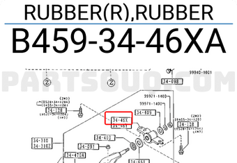 Mazda B4593446XA RUBBER(R),RUBBER