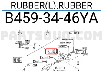Mazda B4593446YA RUBBER(L),RUBBER