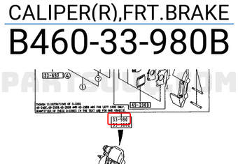 Mazda B46033980B CALIPER(R),FRT.BRAKE