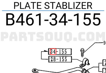 Mazda B46134155 PLATE STABLIZER