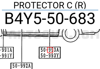 Mazda B4Y550683 PROTECTOR C (R)