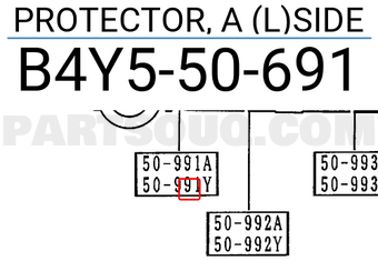 Mazda B4Y550691 PROTECTOR, A (L)SIDE