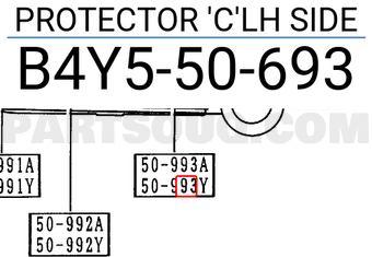 Mazda B4Y550693 PROTECTOR C LH SIDE