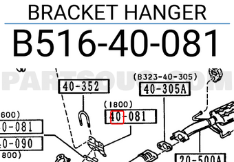 Mazda B51640081 BRACKET HANGER