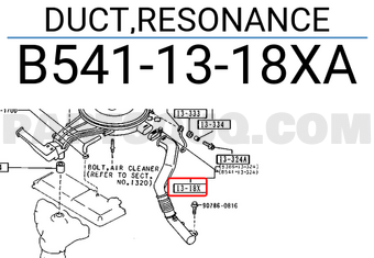 Mazda B5411318XA DUCT,RESONANCE