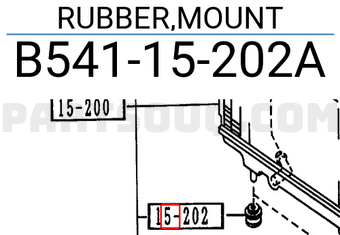 Mazda B54115202A RUBBER,MOUNT