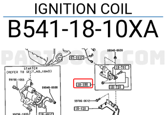 Mazda B5411810XA IGNITION COIL