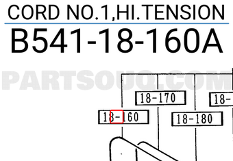 Mazda B54118160A CORD NO.1,HI.TENSION