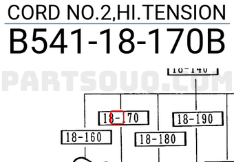 Mazda B54118170B CORD NO.2,HI.TENSION